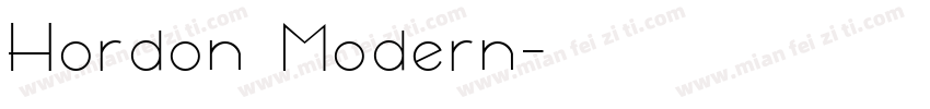 Hordon Modern字体转换